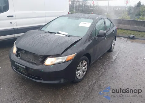 2012 Honda Civic Lx z USA, uszkodzony, nr VIN 2HGFB2F57CH605377